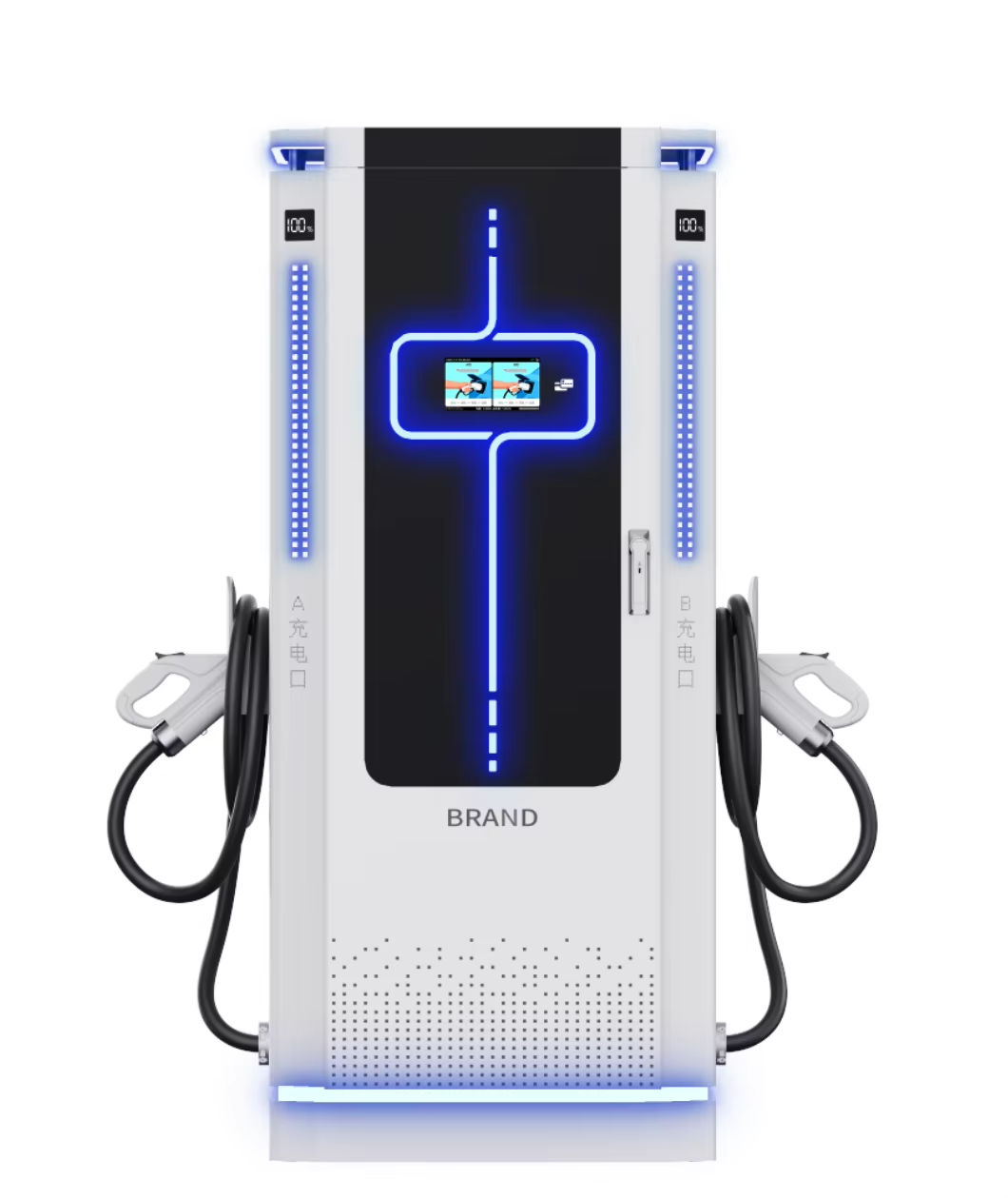 CCS2 DC Fast EV Charger 120KW - Commercial Electric Vehicle Charging Station with OCPP 1.6J Smart Management